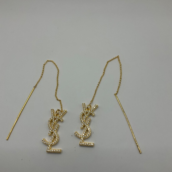- Stretch earrings with monogram YSL - Picture 4 of 5